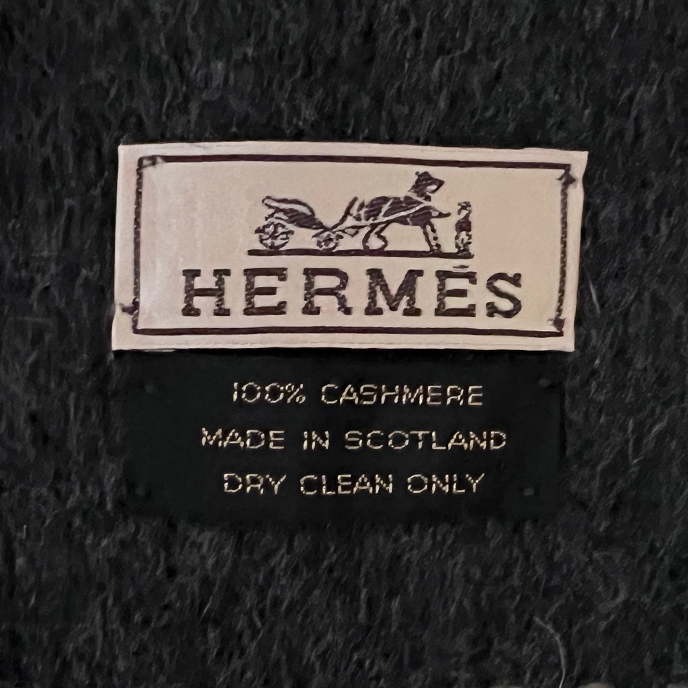 HERMES CASHMERE  FRINGE SCARF - NWOT